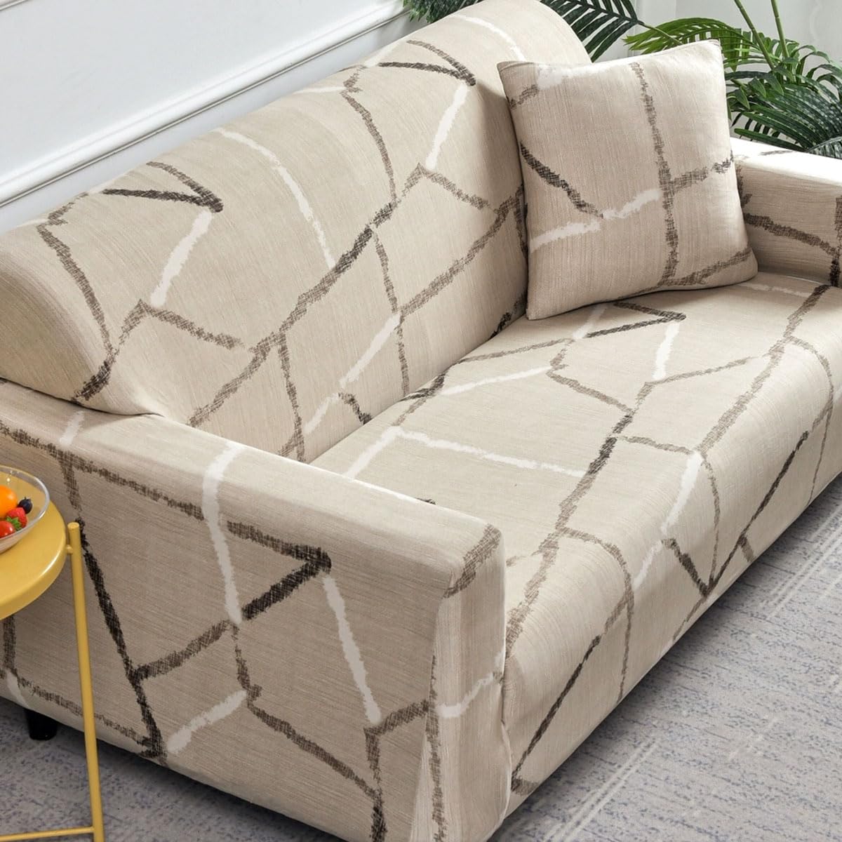 Qqwbhj O Sofa Covers 1 2 3 4 Seater High Stretch Couch Covers Printed Pattern Sofa Covers Universal Sofa Slipcover All-Inclusive Couch Covers Furniture Protector For D(Size:2 Seater (145-185Cm),Color:o)