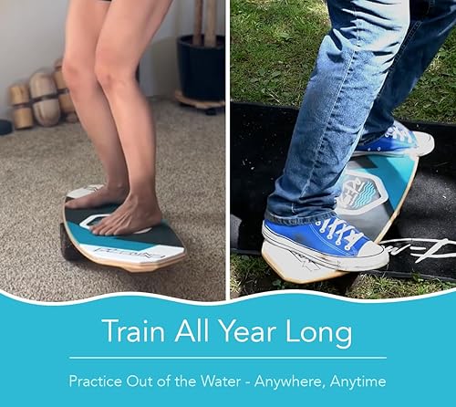 Miniatura 4 de VEW-DO Wakesurf Baseline Shuv - Tabla de equilibrio con balanceo de espuma, 360 grados completos, mejora las habilidades de wakeboard,