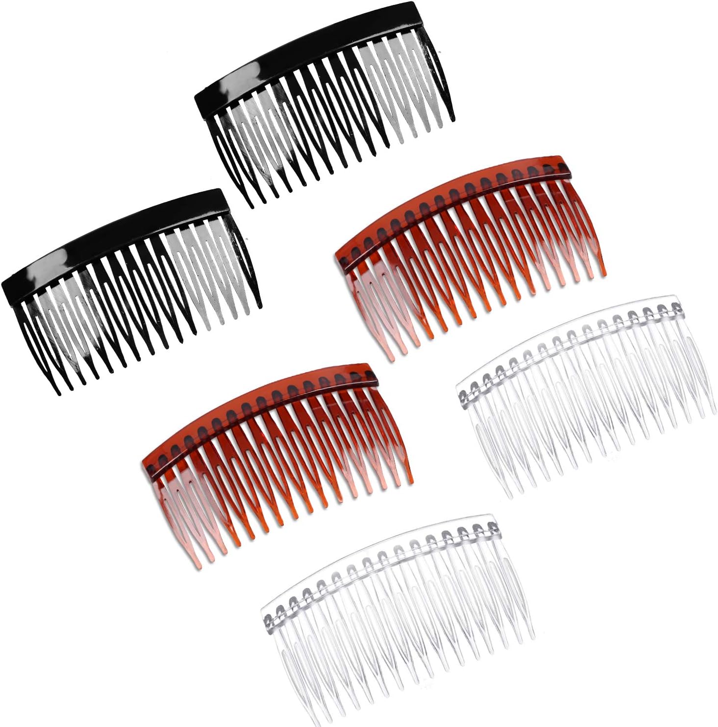 JUYOO 6PCS Hair Comb Slides for Women, Plain Hair Combs Slides, Hair