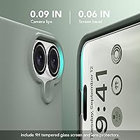 Vista 1279 de GONEZ Funda de silicona para iPhone 15 Pro Max, compatible con Magsafe, protector de cámara + protector de pantalla, forro de microfibra suave Negro