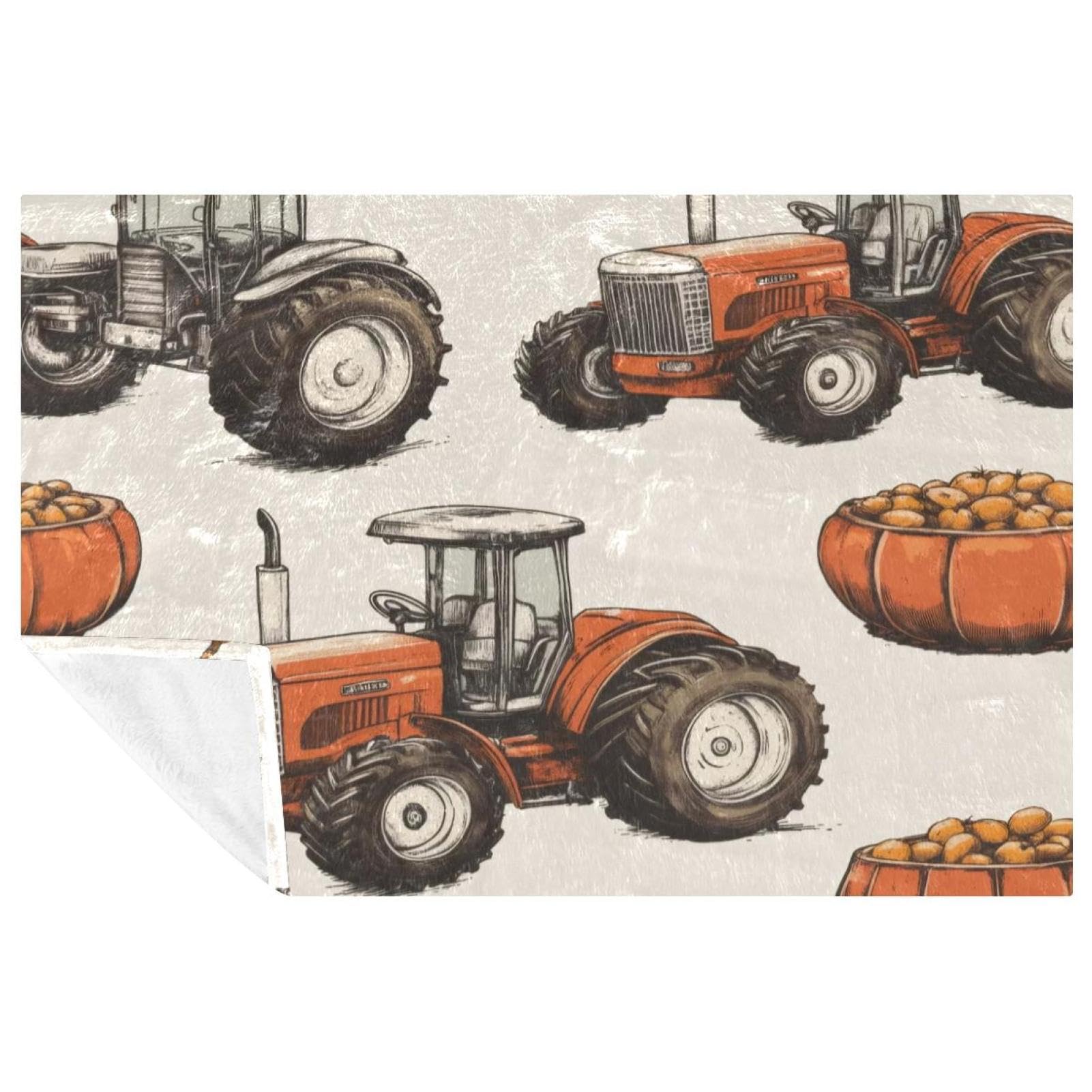 Couverture lit et canapé Farm Harvest chaude et douce 150 x 100 cm