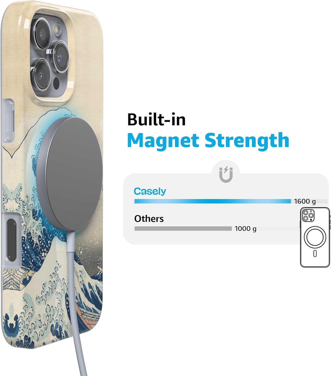 Casely iPhone 16 Pro Case | The Great Wave | The Met Museum | Compatible with MagSafe | Classic Ultra Slim Design