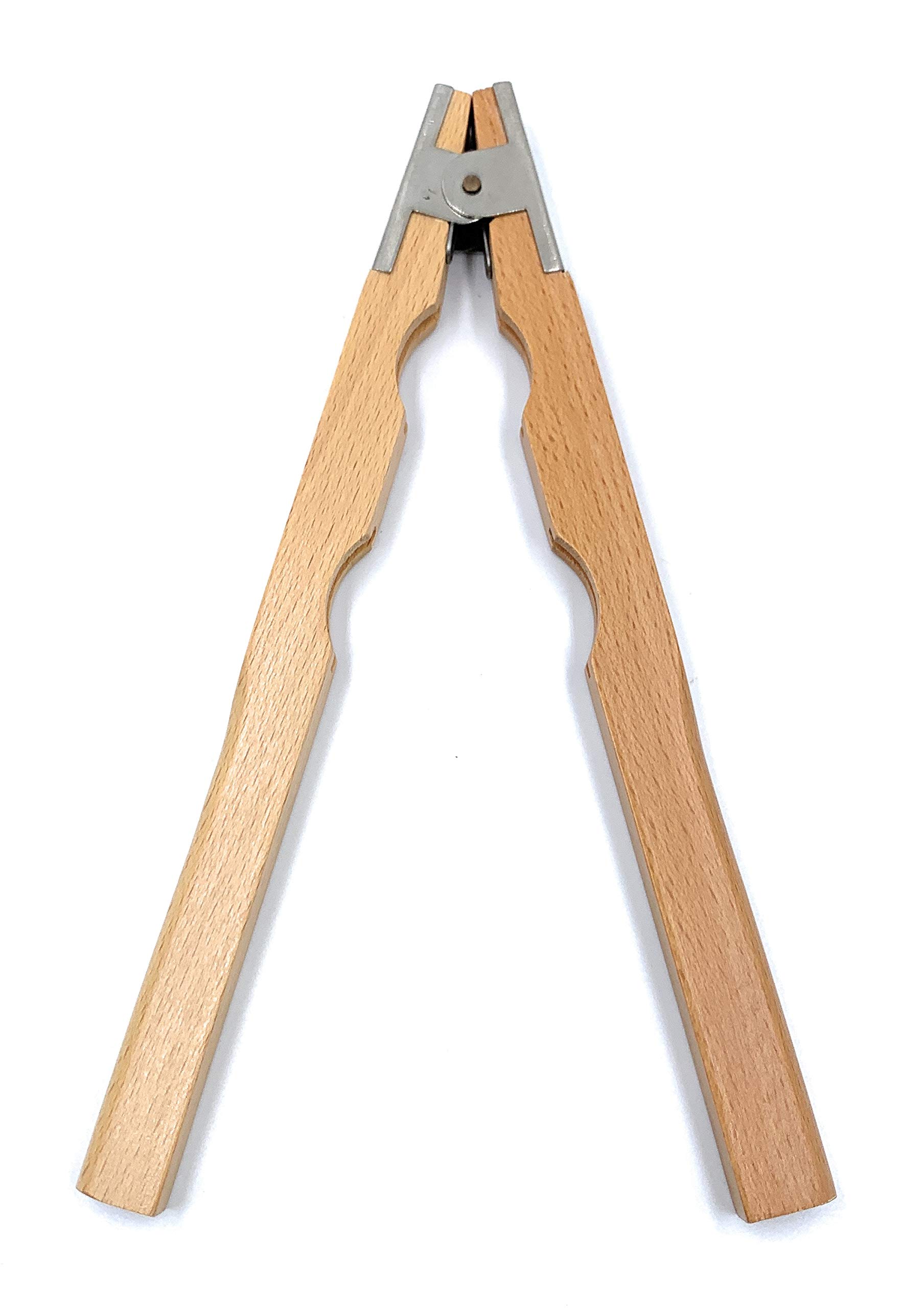 Wooden Ring Holding Plier with Spring Grip 8" Non-Marring for Inside Polishing & Buffing of Rings for Jewellery Making & Hobby Crafts DIY