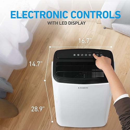 Miniatura 6 de Coby CBPAC815 unidad de CA 3 en 1, deshumidificador y ventilador, 12,000 BTU acondicionadores de aire portátiles, blanco