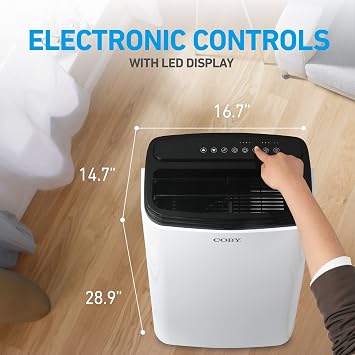 Coby CBPAC815 3-in-1 AC Unit, Dehumidifier & Fan, 12,000 Portable-air-conditioners, 12000 BTU, White