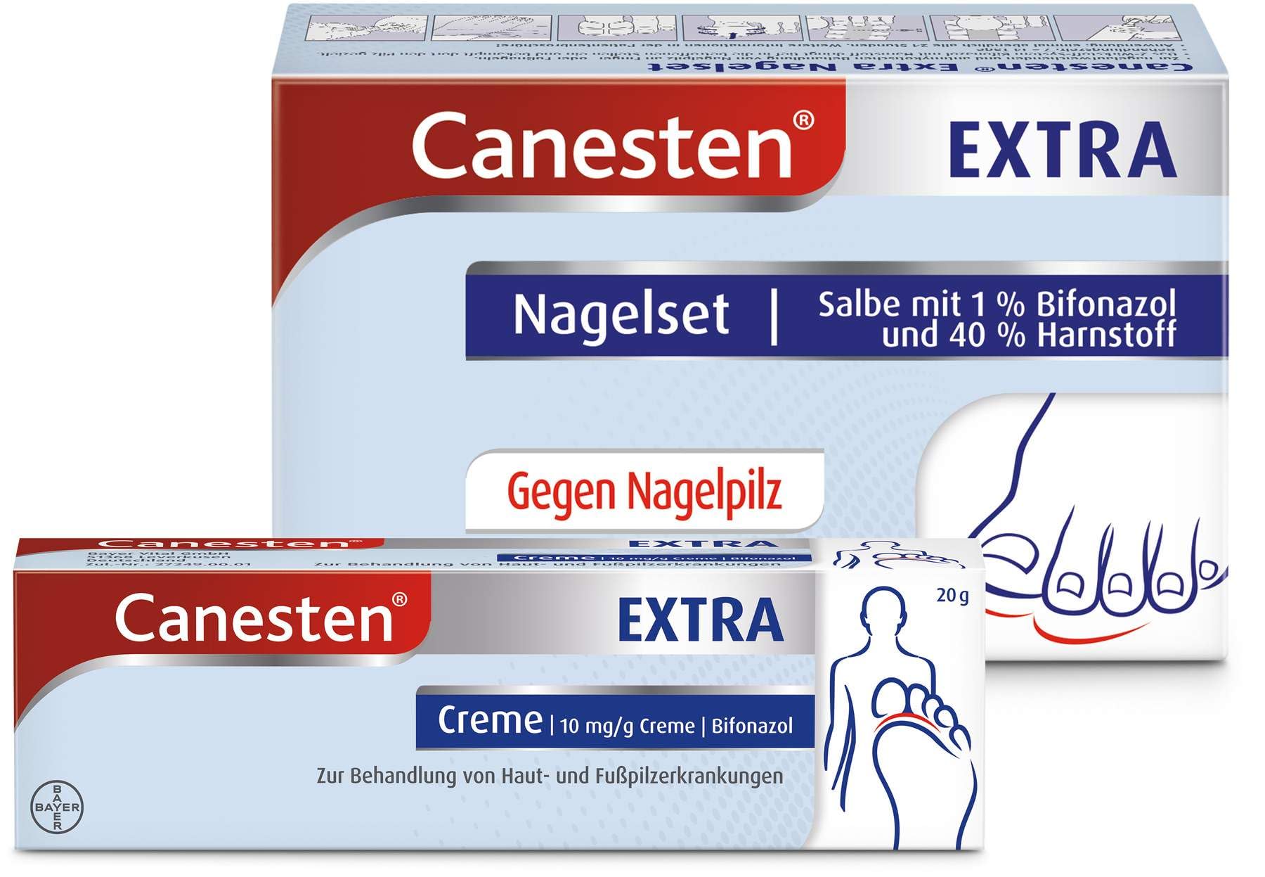 Sparset Canestan Extra Nagelset + Extra 20 g Creme - Vorteilspaket Kombiset