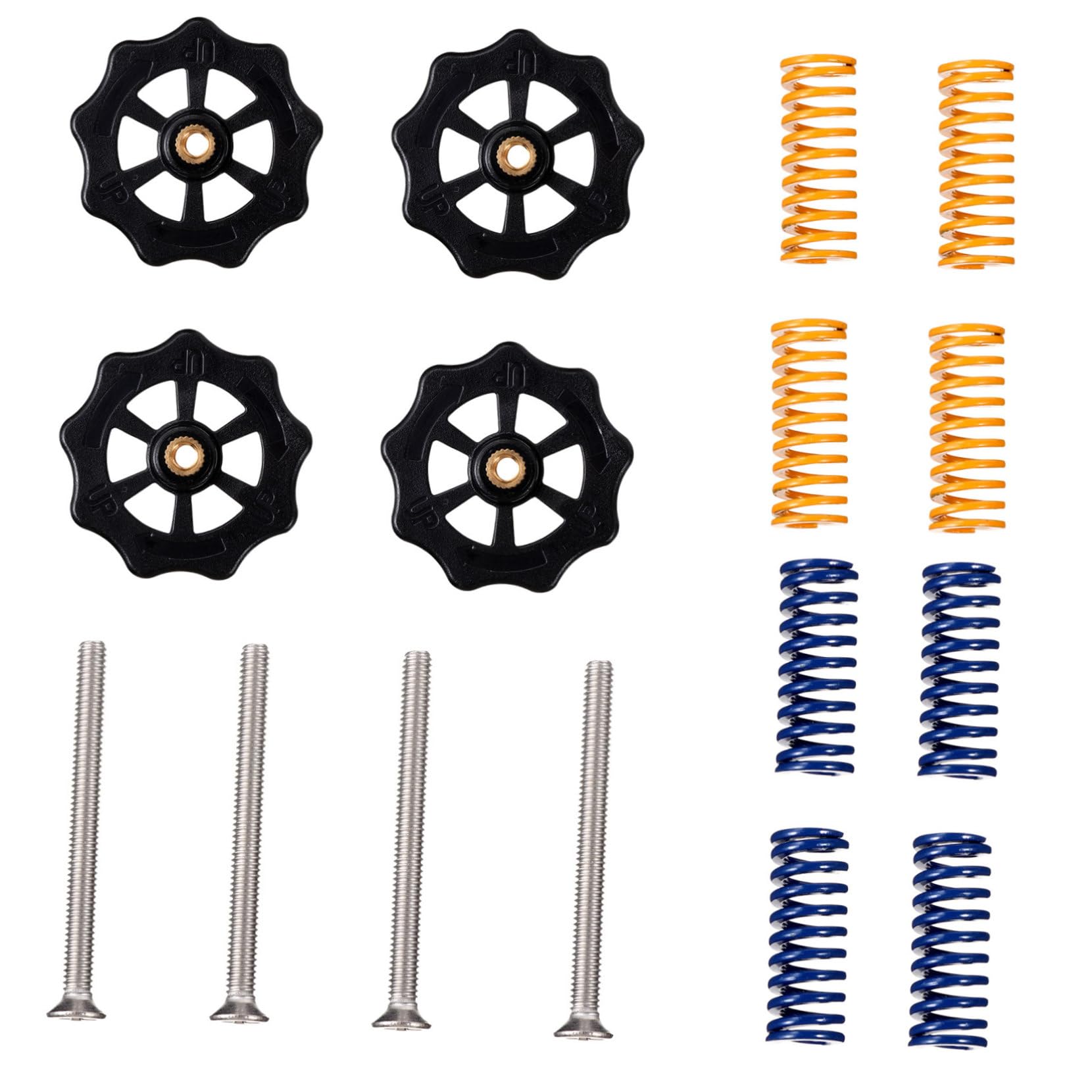 ULTECHNOVO 3sets Completo Di Accessori Per Stampante Viti e Dadi Di Livellamento Manuale Per Piattaforma Riscaldata Compatibile Ender Facile Installazione Senza Strumenti