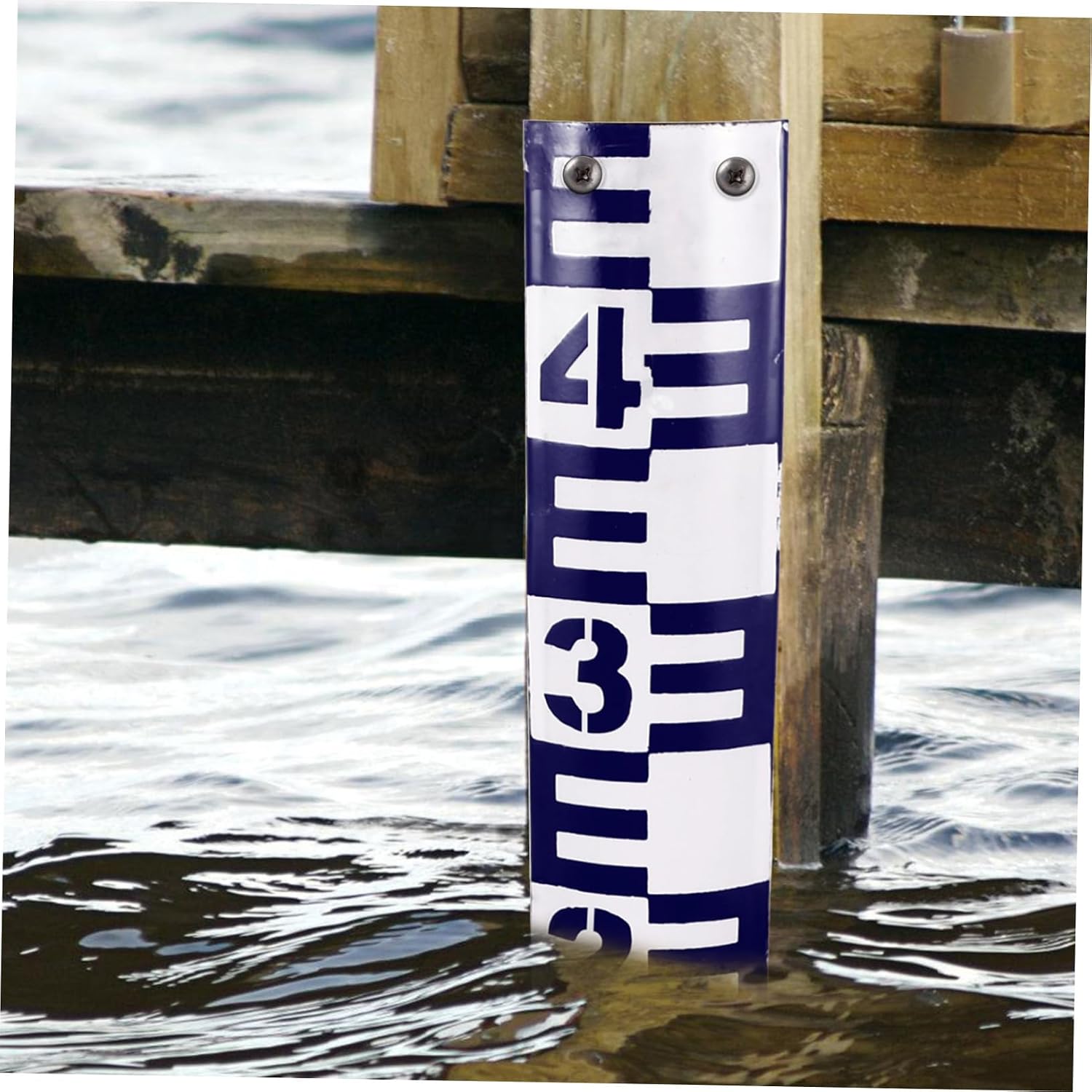 Enamel Water Level Indicator Pool Water Depth Measuring Ruler Precise Markings