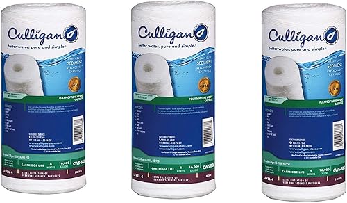 Culligan CW5-BBS - Cartucho de filtro de agua prémium para toda la casa, 16,000 galones, paquete de 3