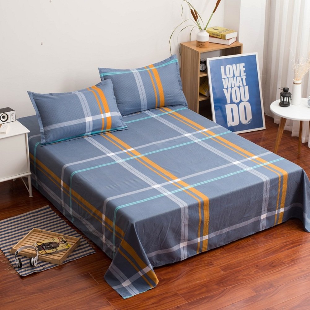Drap de lit imprimé 220x230cm grand format pour literie collective et chambre