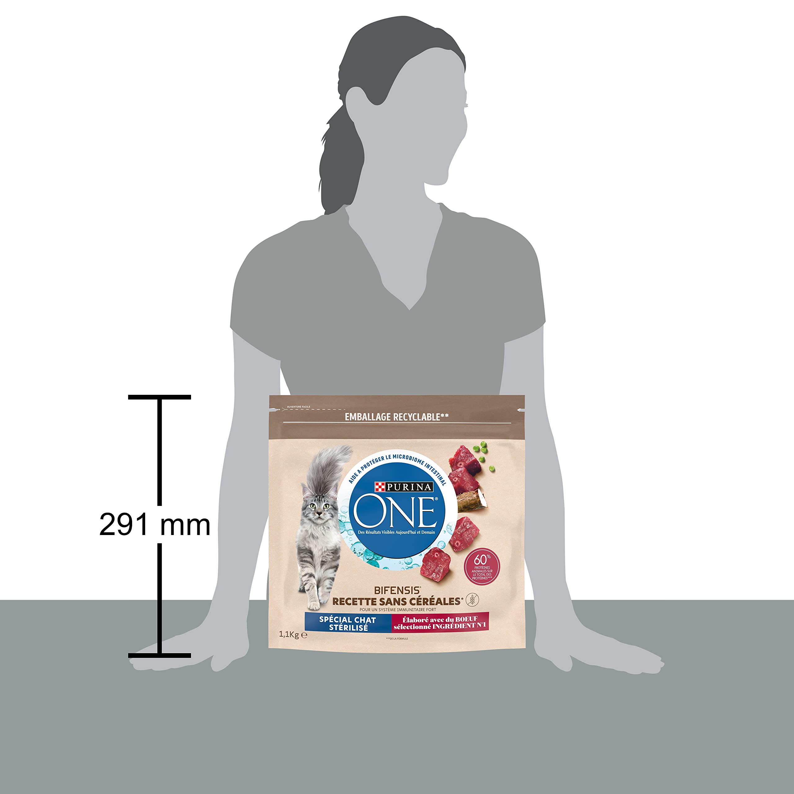 PURINA ONE Adult No Crereals wołowina 1,1kg karma dla dorosłych kotów - zestaw 6 szt