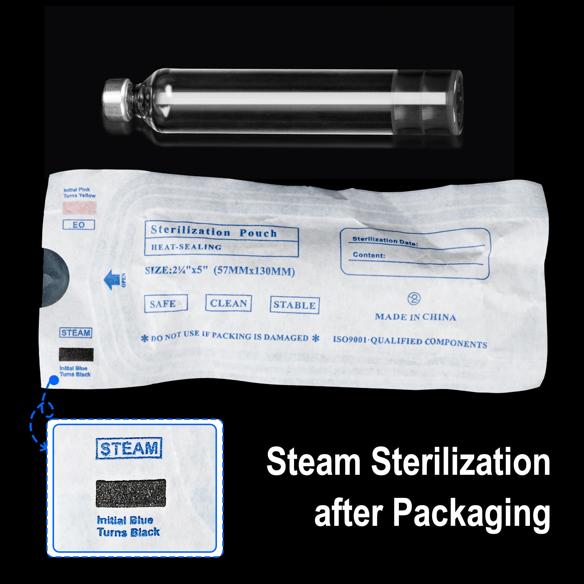 3ml Stiftpatrone einzeln verpackt - 3ml Glas Peptid Pen Patronen für V1 & V2 Stifte, 10 Stück