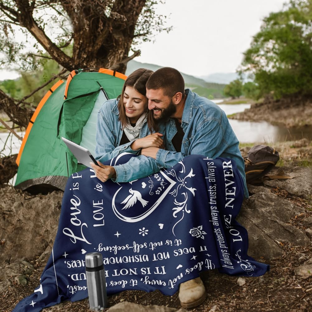 Wedding Gifts for Couples 2025, Bridal Shower Gifts for Bride to Be, Anniversary/Wedding Registry/Marriage Gifts for Newlyweds Couple Bride Groom Husband Wife, Mr and Mrs Blanket 50"X60" - Image 2