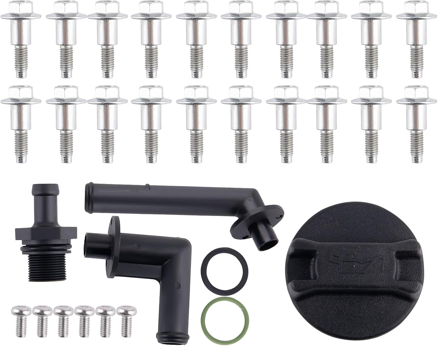 Upgrade Aluminum Cylinder Head Engine Valve Cover Left & Right, for Infiniti FX35 G35 M35, for Nissan 350Z, VQ35DE 3.5L V6 2003-2008, Replace# 13264-AM610, 13264-AM600, with Gasket Kit