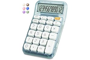 Purple Mechanical Switch Calculator with Large Purple Cute LED Display (Transparent Purple)