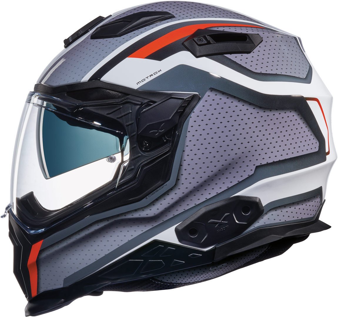 NEXX X.WST 2 MOTROX Full Face Helmet White/Grey/Red XXL