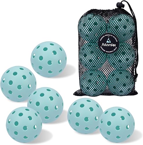 Miniatura 10 de Pickleball Balls 6 Pack | 12 Pack- 40 Holes Outdoor Pickleball with Bag, Perfectly Balanced, High Bounce, Crack-Resistance，USAPA Standard - Multiple