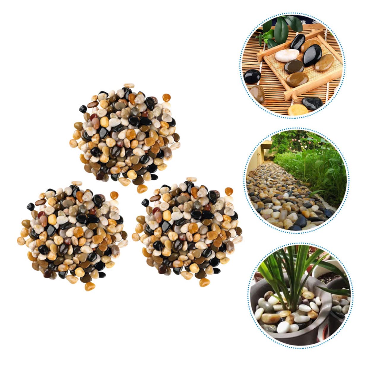 Sosoport Piedras Para Paisajismo Guijarros Para Manualidades 3 Paquetes Decoración De Jardín