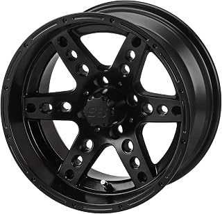 RM Cart® golf cart accessories - 14" Chaos Matte Black Golf Cart Wheel