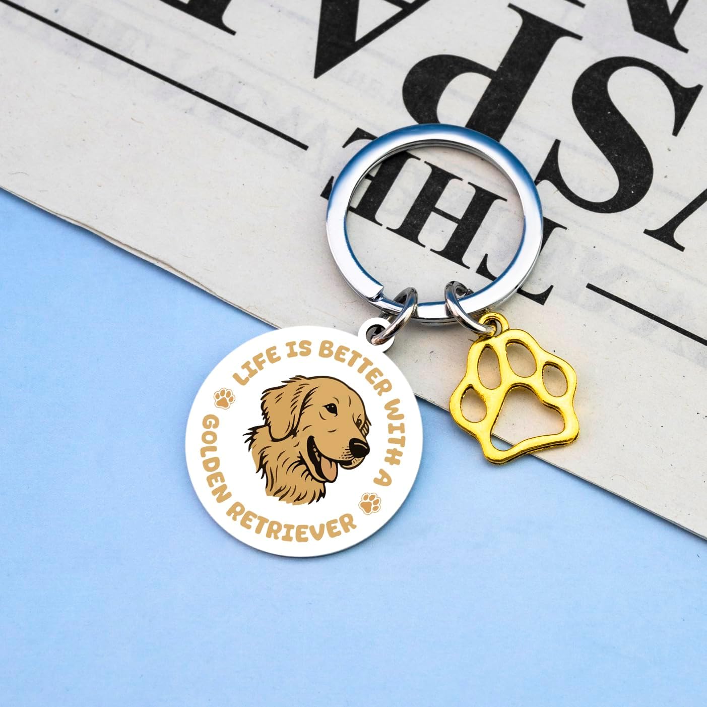 Golden Retriever Gifts Golden Retriever Keychain for Women Men Gifts For Dog Lovers Dog Mom Dogs Dad Christmas Decor - Image 2
