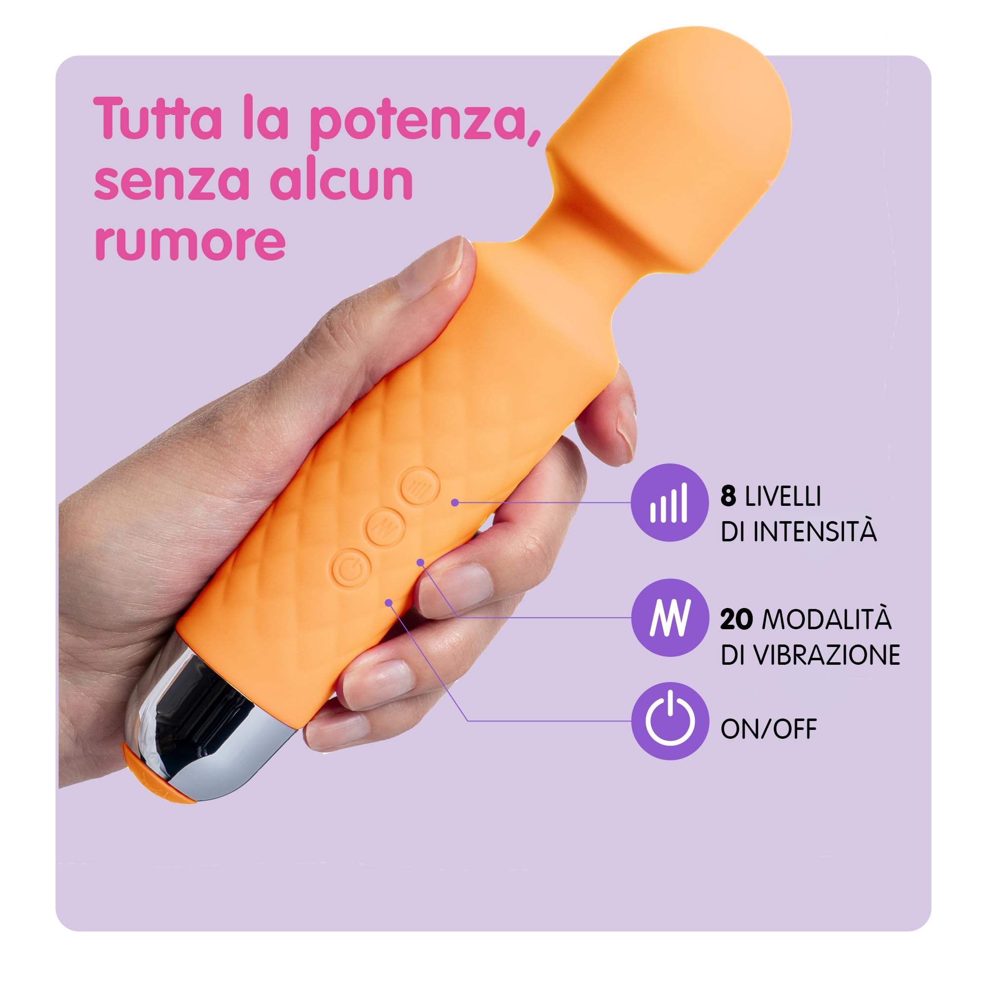 Vibratore Sessuale per Donna - Massaggiante Personale Con 8 Velocità e 20 Modalità - Stimolatore Punto G - Dildo vibrante, Vibratorepunto squirt, Giocattoli Sessuali - Oliver James (Pesca)