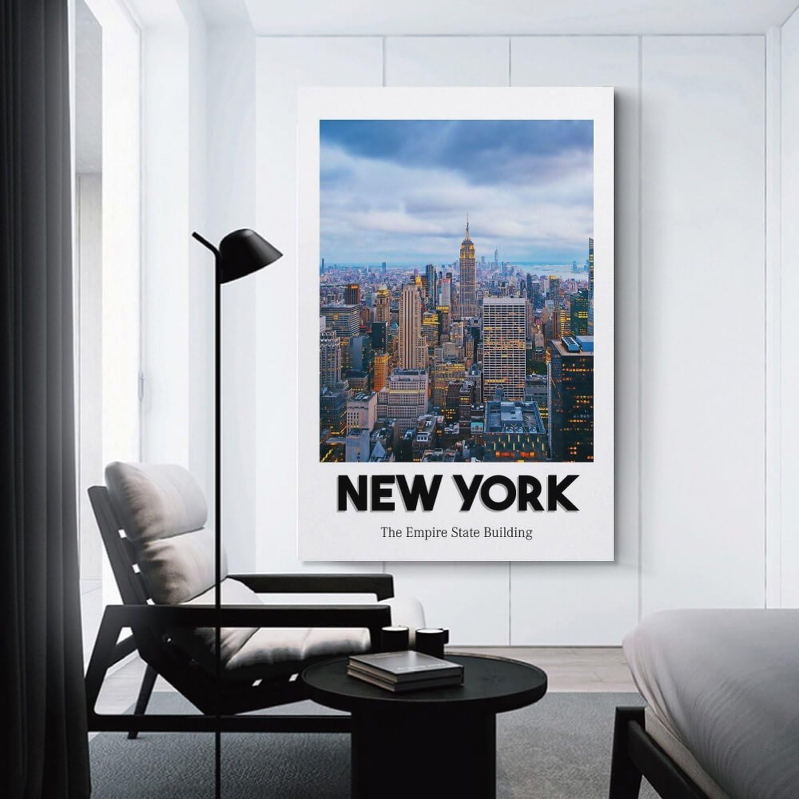 Junmoney Decorative Wall Artwork Empire State Building, 20x30inch(50x75cm), for Living Room, Lounge Or Sitting Room, Modern Wall Decor for Cosy Interiors