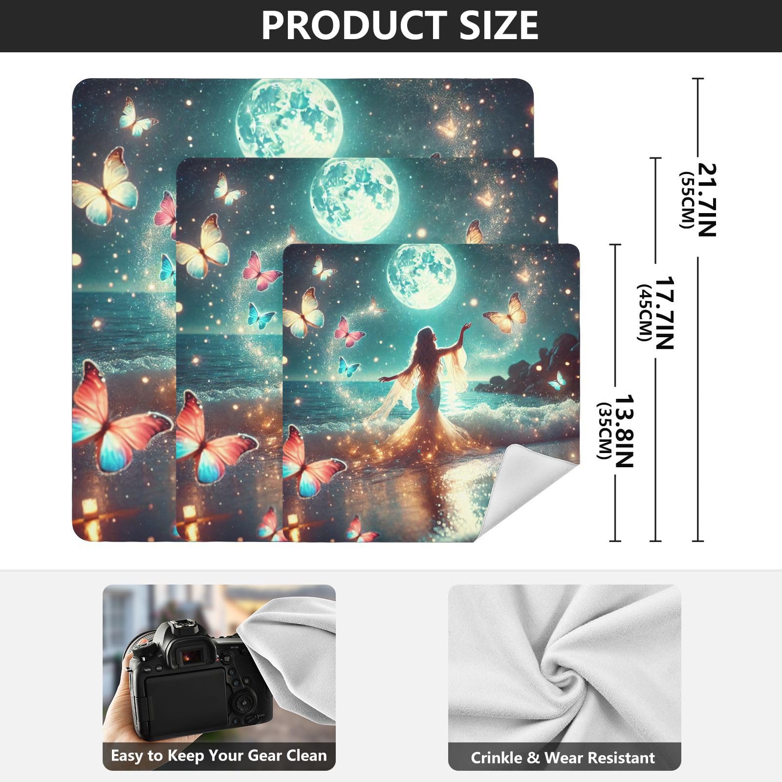 Joko Ivery Butterfly Moon Blue Self-adhesive Cloth 17.7