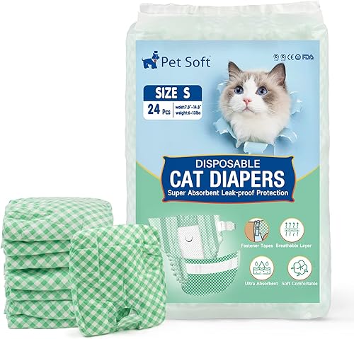 Pet Soft Pañales desechables para gatos  Pañales para perros en período de calor o incontinencia de orina, pañales para perras, pañales ultra