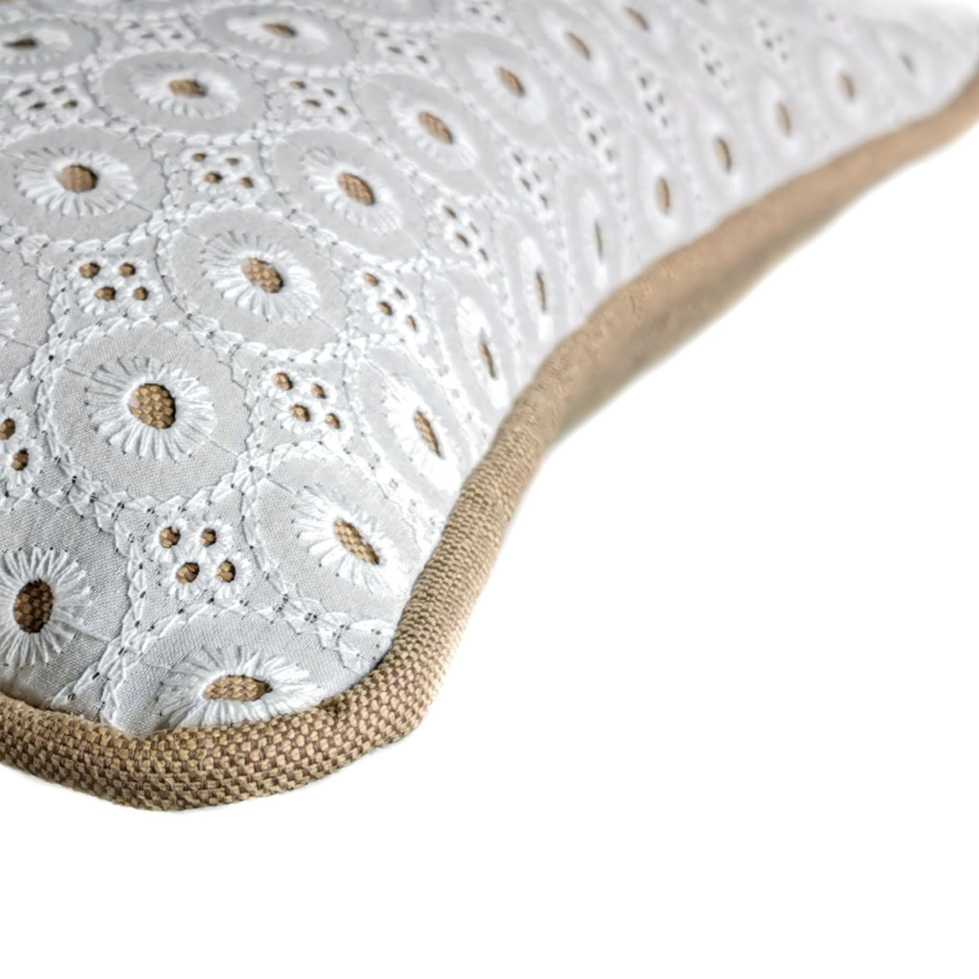 TAPIDECOR | Pack 2 Fundas + 2 Rellenos Cojín | Modelo Liberty Camel | Decoración Hogar | Cojin para Cama, Sofa, Salon | Diseño Moderno y Elegante | Doble Tejido | Bambula y Bordado | Cordón| 30x30cm