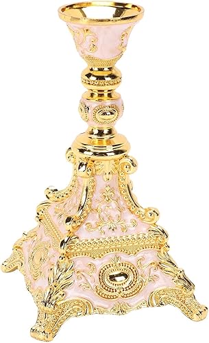 Miniatura 3 de Zerodis Table Centerpiece Elegant Candle Stick Holder Zinc Alloy Rustic Table Centerpiece for for Wedding Christmas Tabletop Display Household Goods