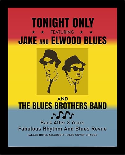 Miniatura 1 de AMERICAN LUXURY GIFTS Impresión artística de pared de música vintage, póster de silueta retro para cueva de hombre, bar o sala de televisión, para