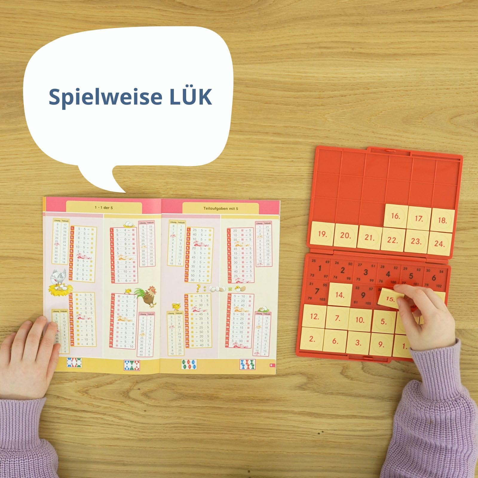 LÜK: Kontrollgerät mit 24 Aufgabenplättchen