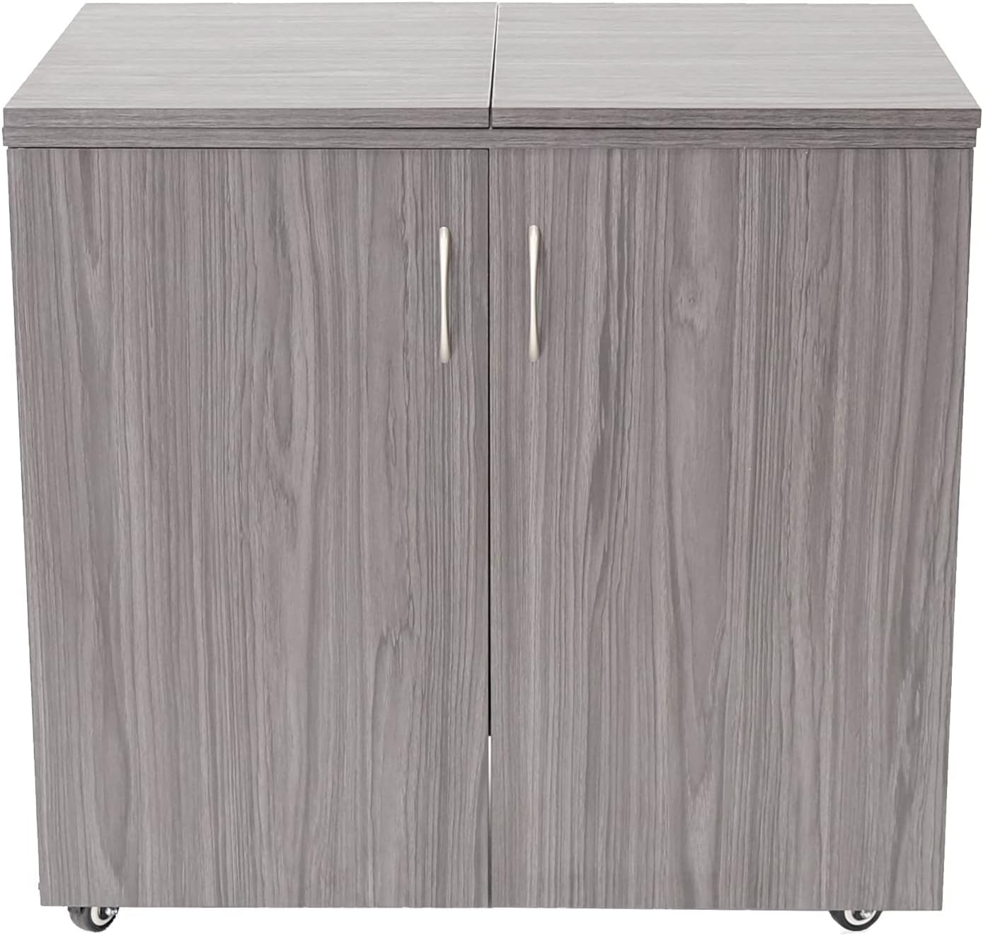 Kangaroo Bandicoot Sewing Cabinet with Lift – Quilting & Sewing Machine Table with Expandable Work Surface & Storage, Gray