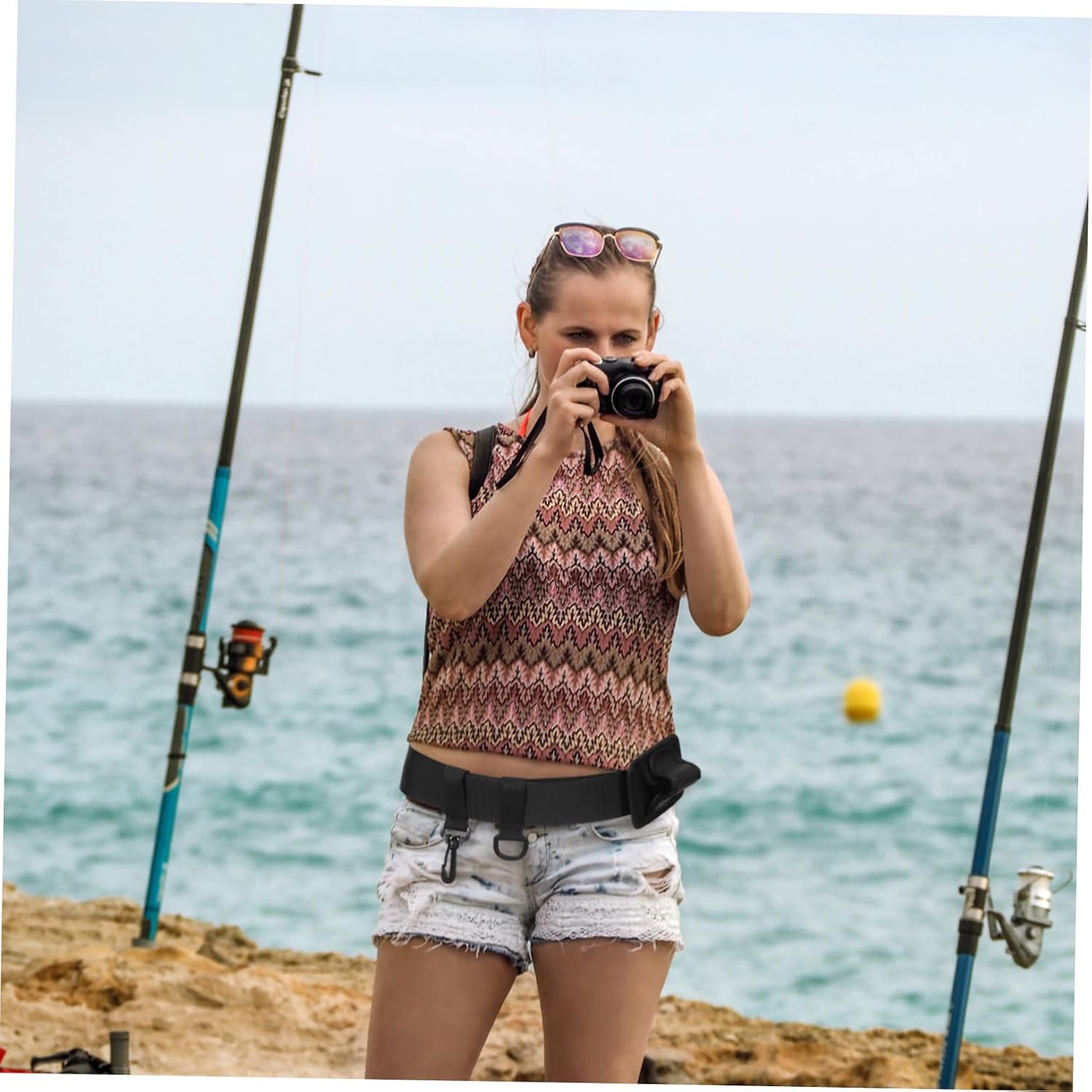 Fishing Waist Belt Rod Holder Fishing Belt for Men Lightweight and Compact Design Fish Fighting Support for Anglers