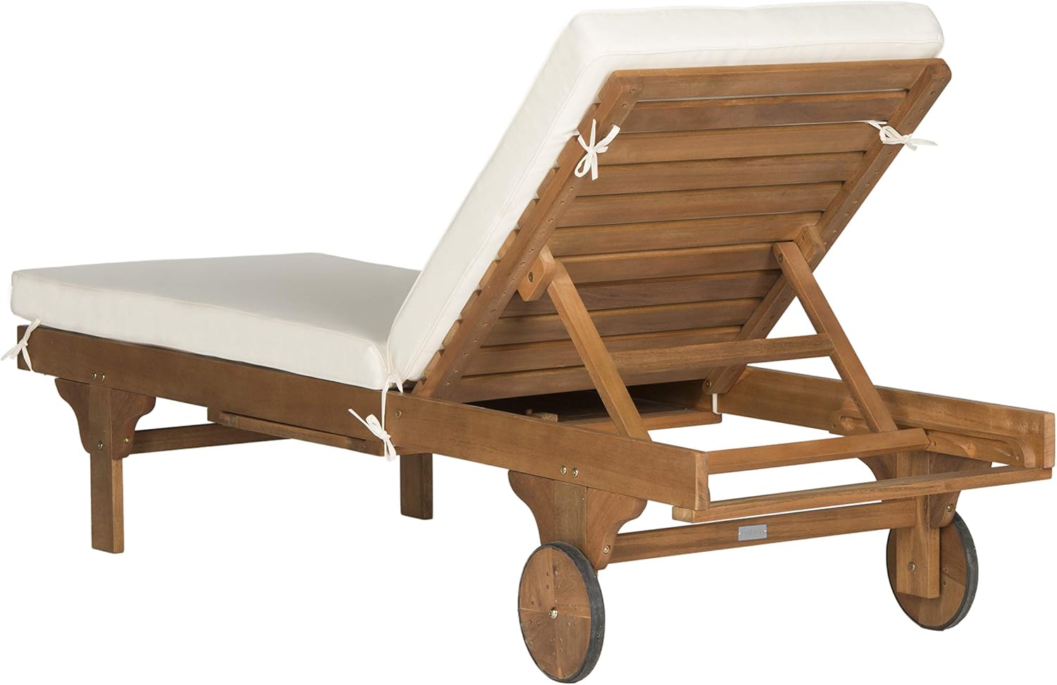 Safavieh Newport Chaise Lounge Chair, Natural/Beige : Patio, Lawn & Garden