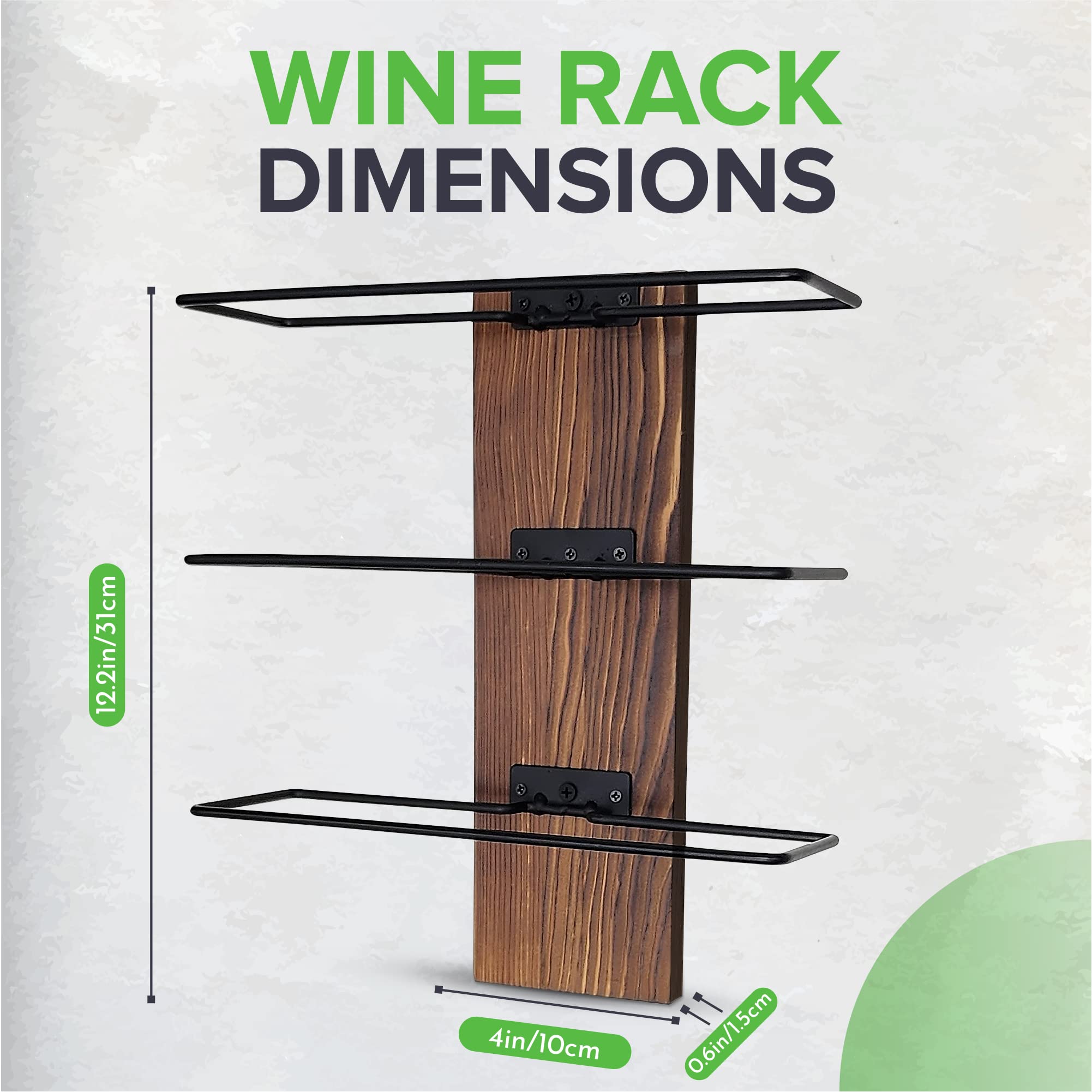 FreshDecor Wine Rack Wall Mounted (Brown)