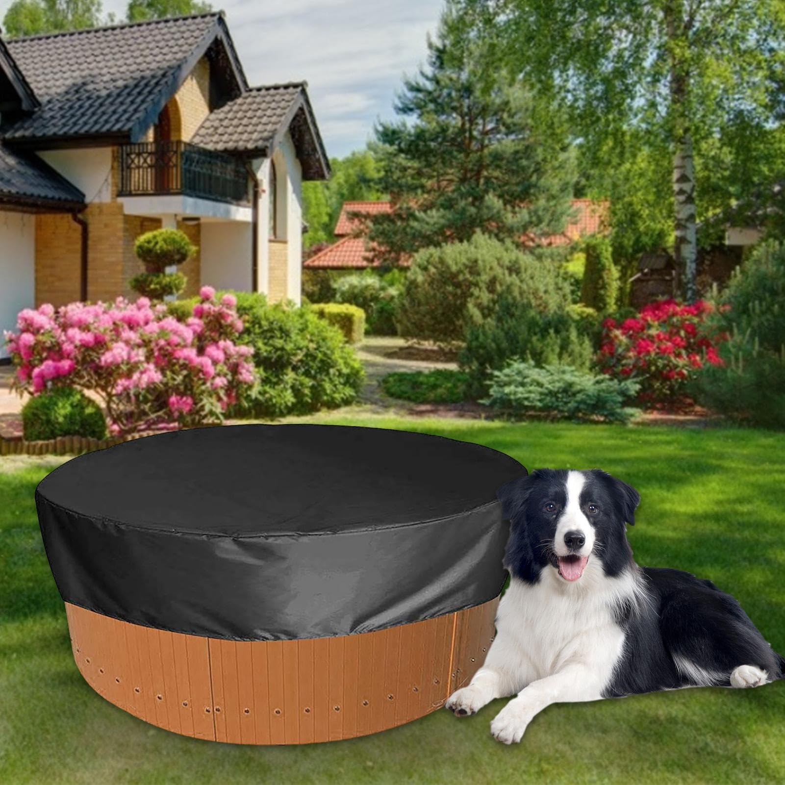 Copertura per piscina, 190 x 30 cm, rotonda, impermeabile, in tessuto Oxford 210D