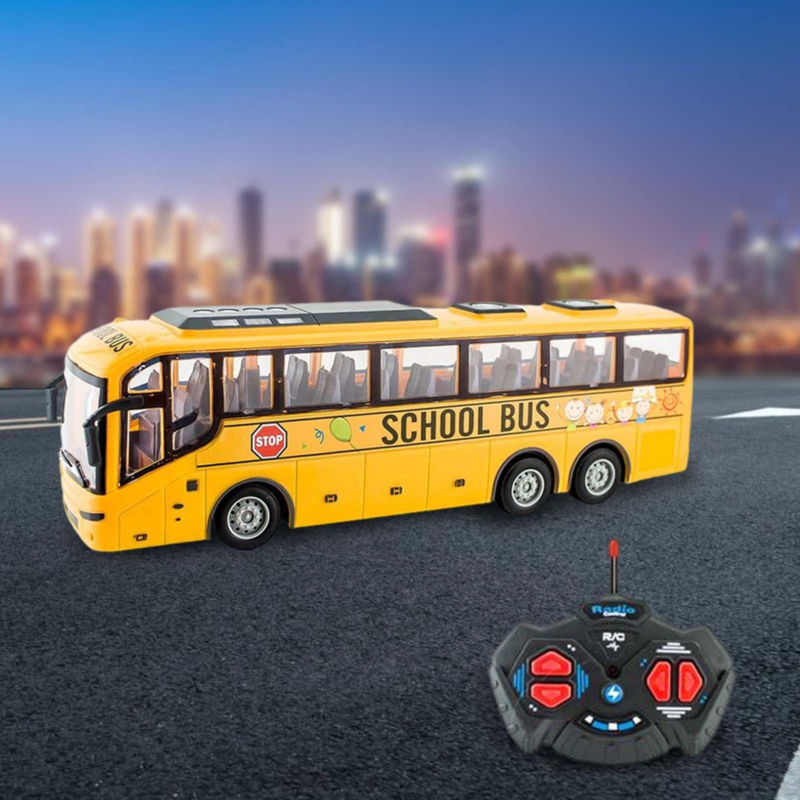 Autobús Escolar RC, Camión Electrónico, Autobús con Control Remoto por Radio, Cumpleaños, Amarillo