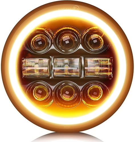 Miniatura 9 de CO LIGHT Faro LED de 5.75 5 34 redondos con luz de señal de giro ámbar DRL y haz alto y haz de luz LED, faros delanteros sellados compatibles con