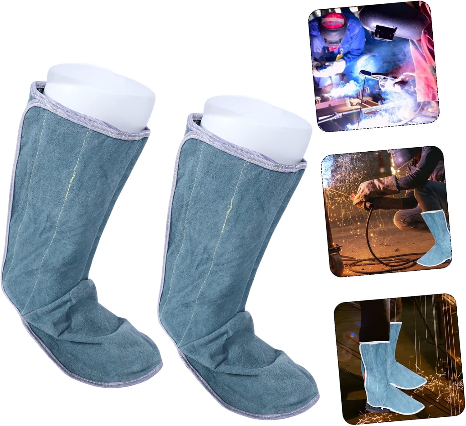 Welding Feet Cover Anti-Scald Leather Shoe Protector for Welders Non-Slip Design Sturdy Safety Footwear Protection Suitable for Industrial Use 1 Pair