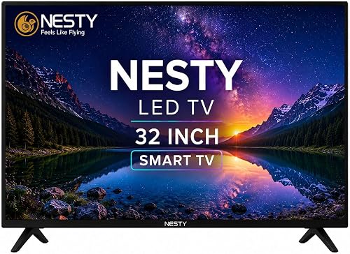 NESTY 32 Inch HD Ready Smart LED TV with Built-in Wi-Fi, Miracast & USB Playback