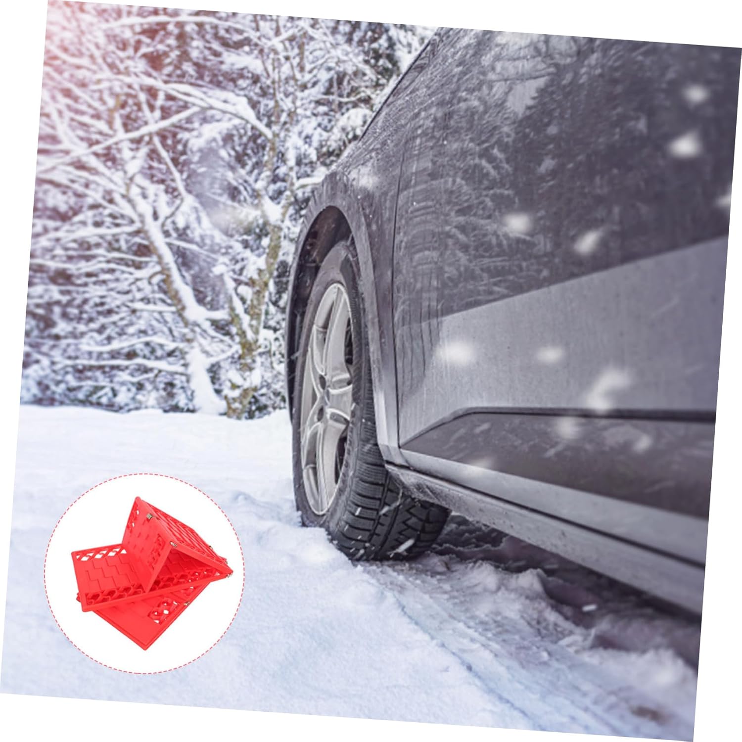 PRETYZOOM Tire Traction Board for Car Slip Plate Skid Pattern Mud Board for Emergency Use