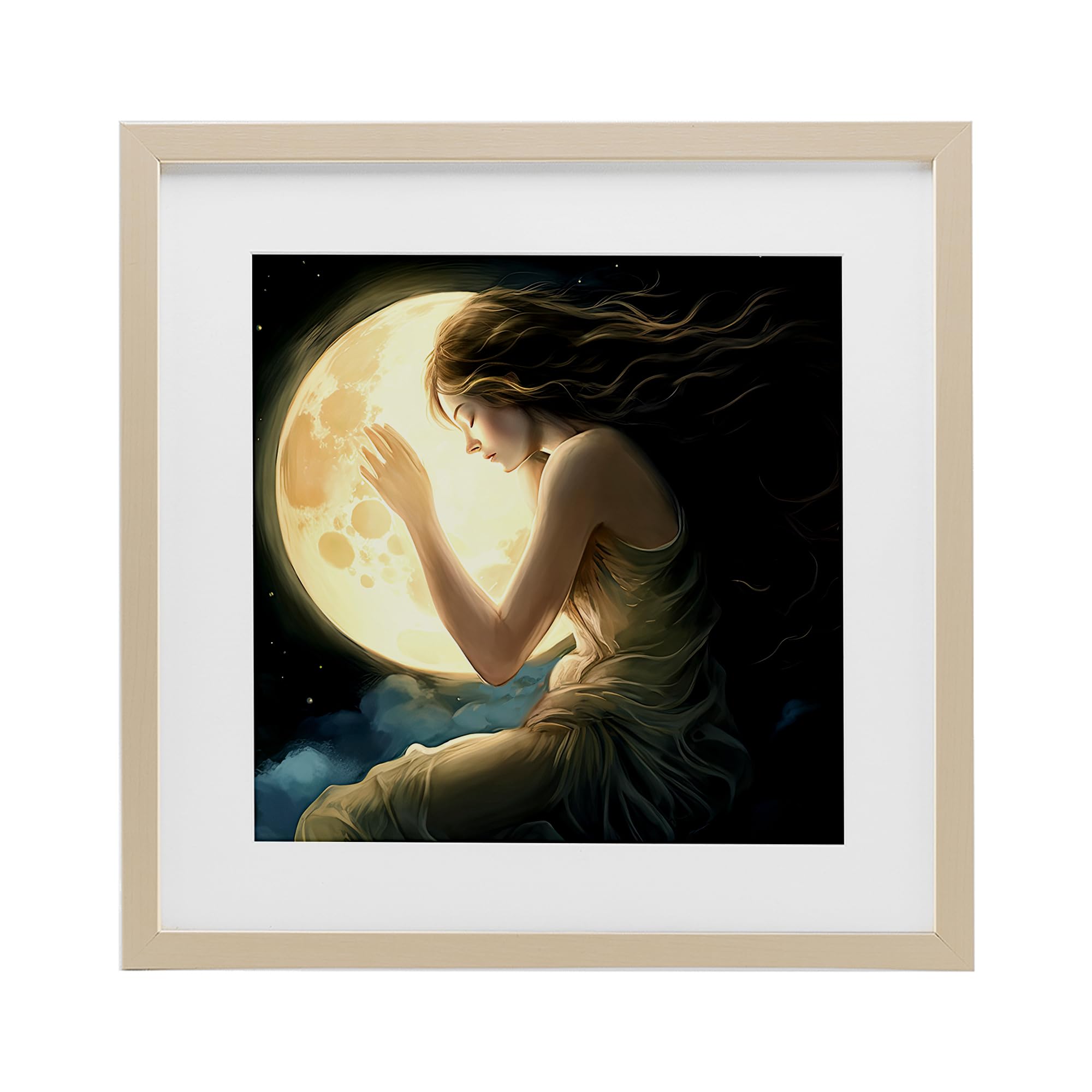 Lune éthérée bouleau Stupell 40x40 pour rompre la monotonie des murs