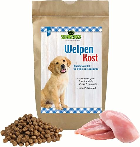 Schecker Trockenfutter - Welpen Kost mit Geflügel - 1,5 kg - Welpenfutter für Hu