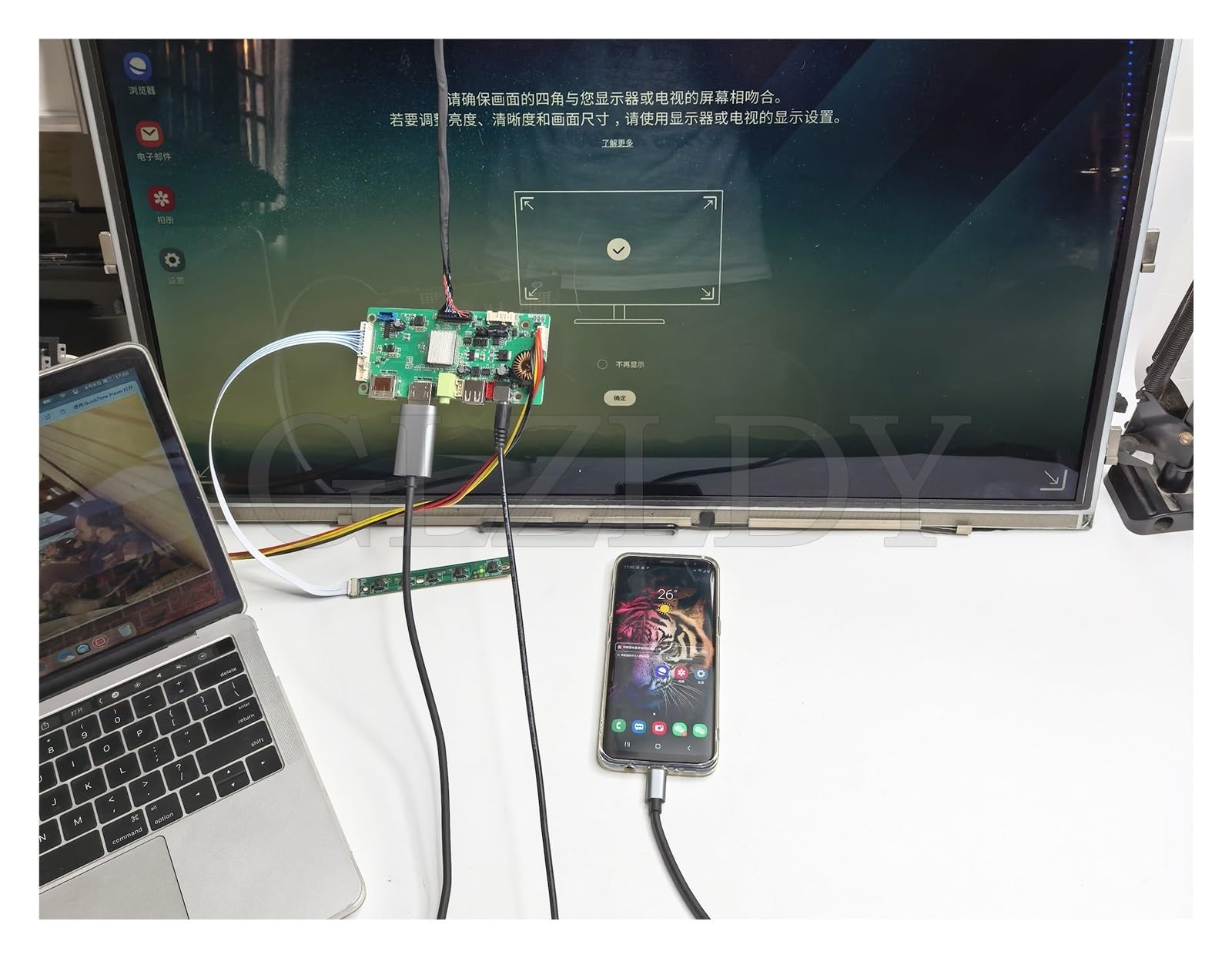 Kit De Carte Contrôleur EDP 27 Pouces LM270WQ1-SDC2/LM270WQ1-SDA2/LM270WQ1-SDB1 DP+HDMI+USB For Écran LCD 2560 X 1440(LM270WQ1-SDC2)