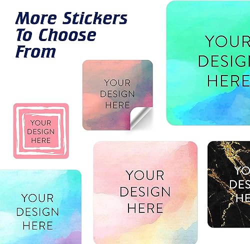 Vista 803 de DayStar Custom Signs & Design - 100 adhesivos de vinilo personalizables, con texto, imagen, diseño y logotipo; adhesivos para logotipo de embalaje