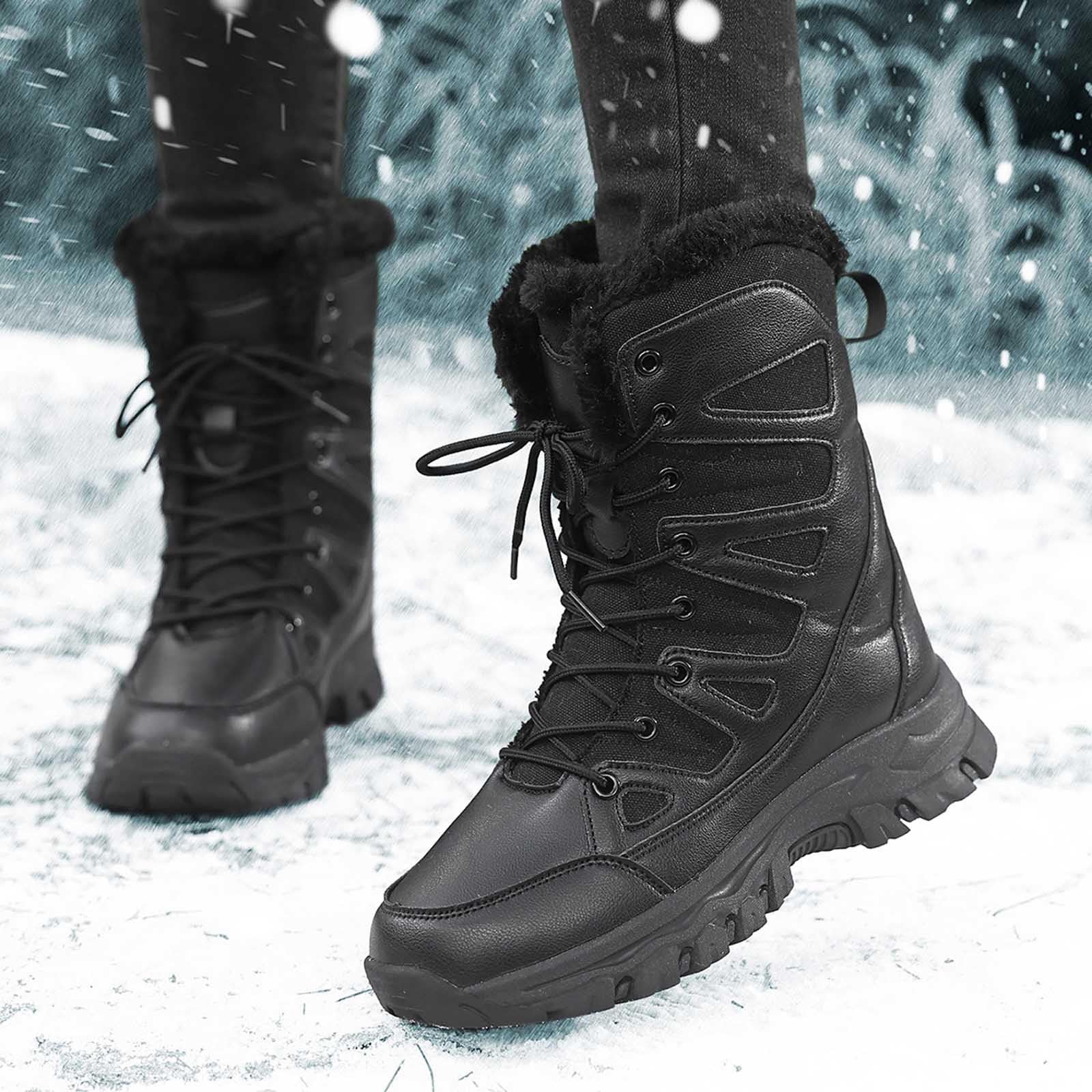 Bottes Femme Hiver Botte De Neige Bottine Écharpe Polaire Mollets Fins Chaussure Chaussures Randonnée Bottines Après Ski Homme Apres Châle Boots Bottillons Rouge Fourrées Imperméable Grand Froid