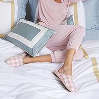 Vista 7 de Floopi Slippers for Women Kelly Indoor Outdoor Plaid Faux Sherpa Fur Lined Scuff Slipper WMemory Foam