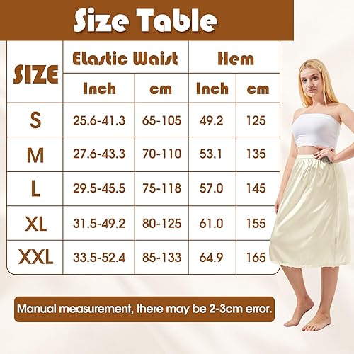 Miniatura 6 de 3 piezas de medias sandalias para mujer, 3 tipos de longitud de 19, 27, 35 pulgadas, falda larga de encaje de satén