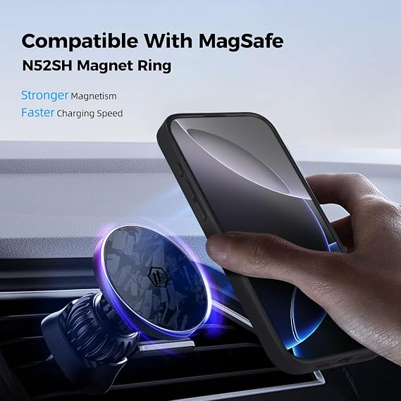 MONOCARBON リアルフォージドカーボンファイバーケース iPhone 16 Pro Max用 ミリタリーグレード 6.9インチ 落下防止 ハードカバー MagSafe対応 カメラ保護&ラップエッジ付き高耐久ケース